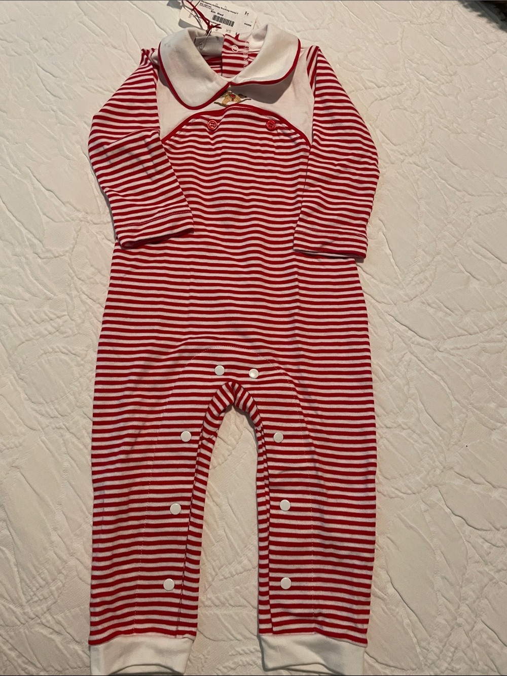 Squiggles by Charlie Striped One-Piece with Peter Pan Collar